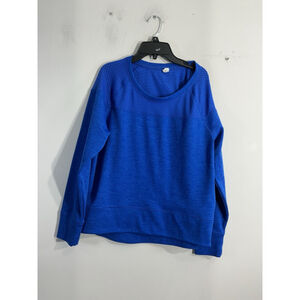 Boys Champion Duo Dry Large Blue Active Shirt Vented Pullover